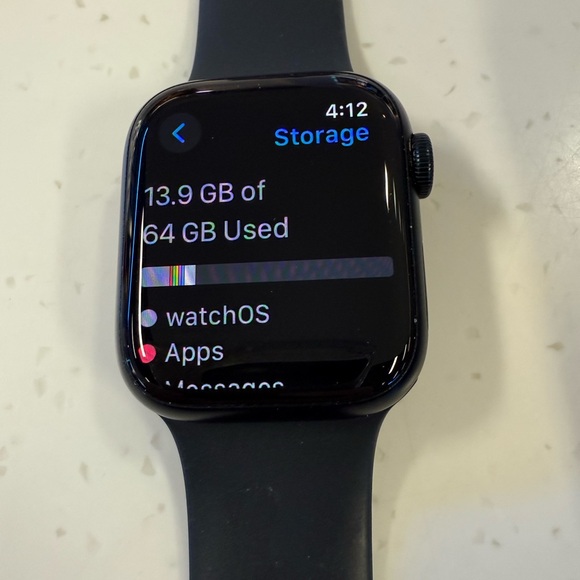 Apple Watch Series 9 44mm GPS + Cellular with Black Sports Band. Excellent Cond. - Picture 2 of 10